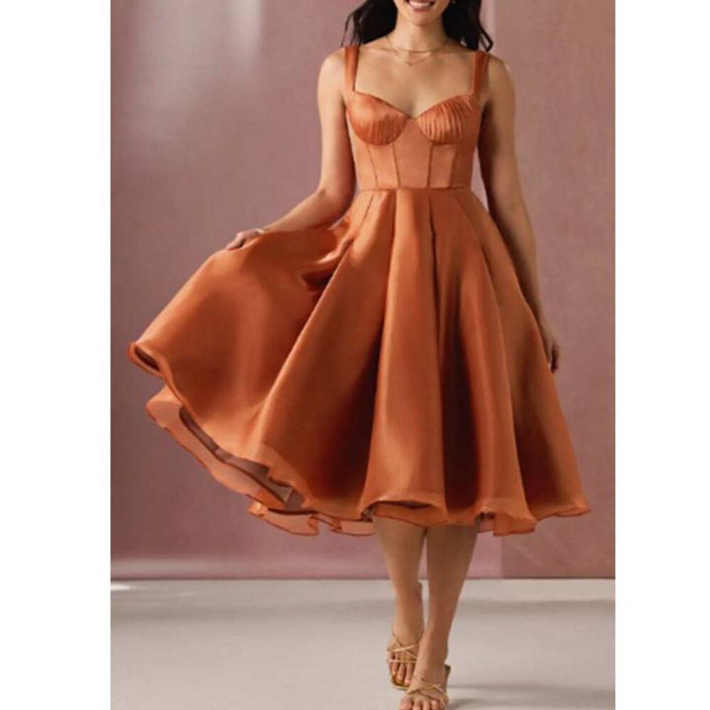 Azazie Women's Formal Gown Midi Dress Luca Evening Elegant Homecoming